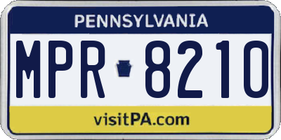 PA license plate MPR8210