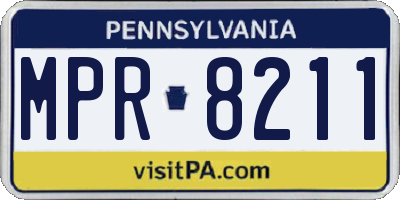 PA license plate MPR8211