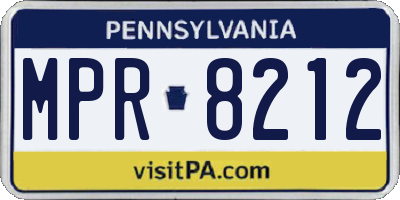 PA license plate MPR8212
