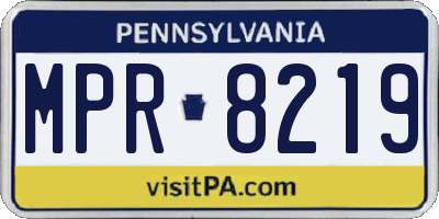 PA license plate MPR8219