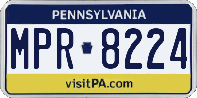 PA license plate MPR8224