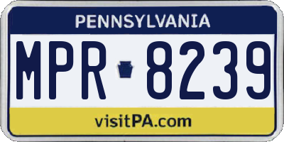PA license plate MPR8239