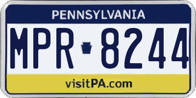 PA license plate MPR8244