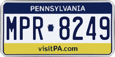 PA license plate MPR8249
