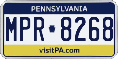 PA license plate MPR8268