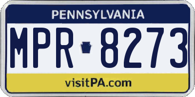 PA license plate MPR8273