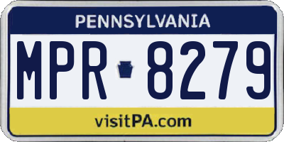 PA license plate MPR8279