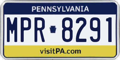 PA license plate MPR8291