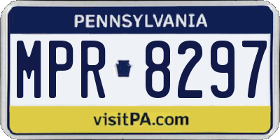 PA license plate MPR8297