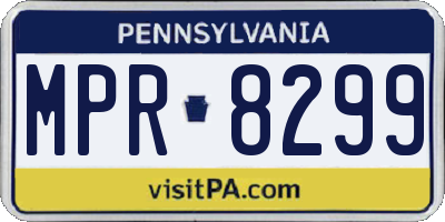 PA license plate MPR8299