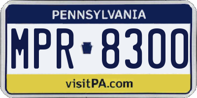 PA license plate MPR8300