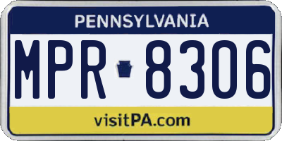 PA license plate MPR8306