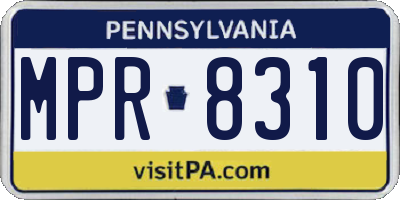 PA license plate MPR8310