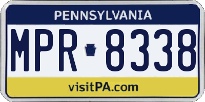 PA license plate MPR8338