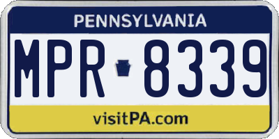 PA license plate MPR8339