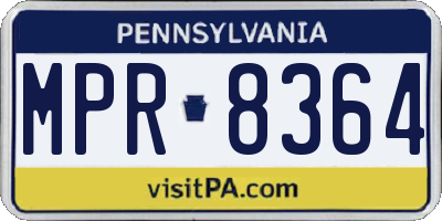 PA license plate MPR8364