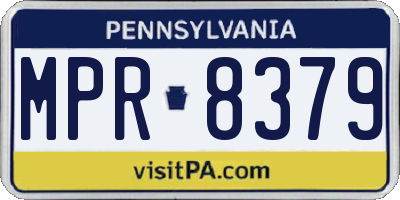 PA license plate MPR8379