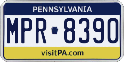 PA license plate MPR8390