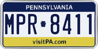 PA license plate MPR8411