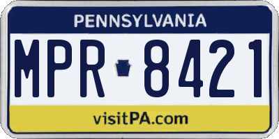 PA license plate MPR8421
