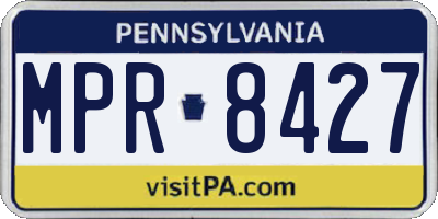 PA license plate MPR8427