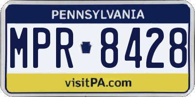 PA license plate MPR8428