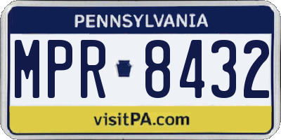 PA license plate MPR8432
