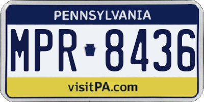 PA license plate MPR8436