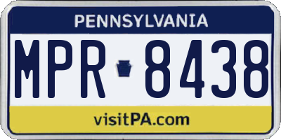 PA license plate MPR8438