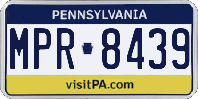 PA license plate MPR8439