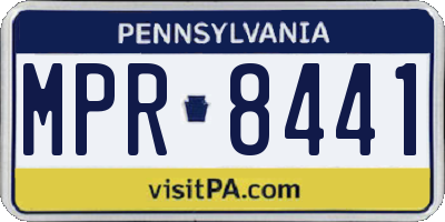 PA license plate MPR8441