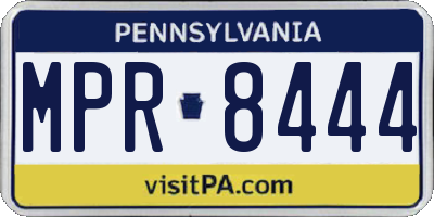 PA license plate MPR8444