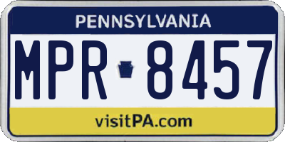 PA license plate MPR8457