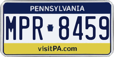 PA license plate MPR8459