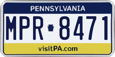 PA license plate MPR8471