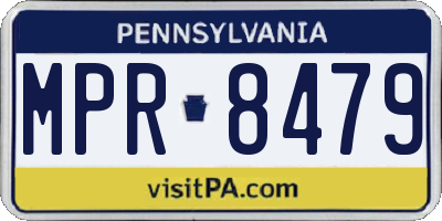 PA license plate MPR8479
