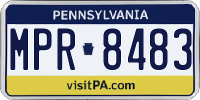 PA license plate MPR8483