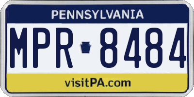 PA license plate MPR8484