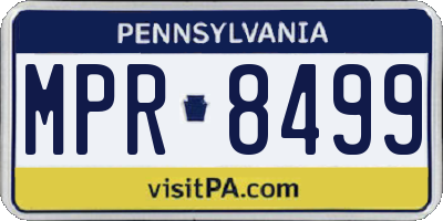 PA license plate MPR8499
