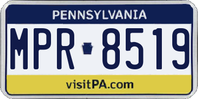 PA license plate MPR8519