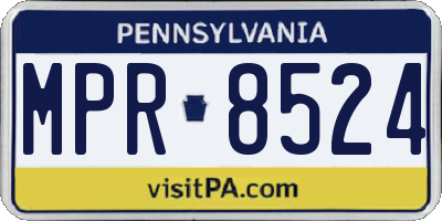 PA license plate MPR8524