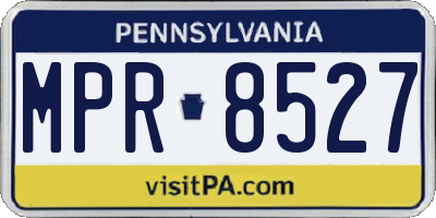 PA license plate MPR8527