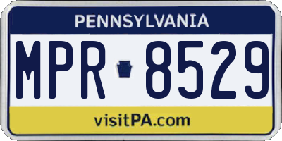 PA license plate MPR8529