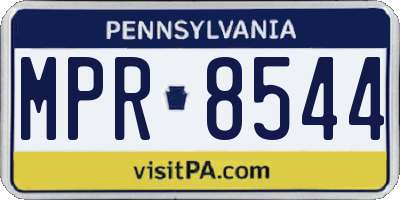 PA license plate MPR8544