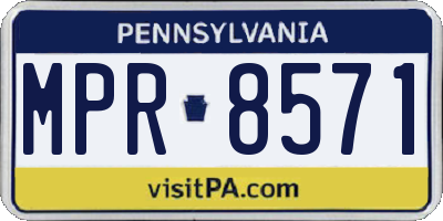 PA license plate MPR8571