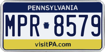 PA license plate MPR8579