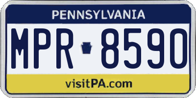 PA license plate MPR8590