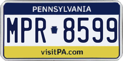 PA license plate MPR8599