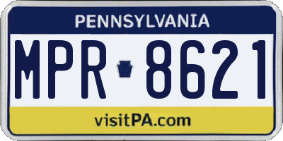 PA license plate MPR8621