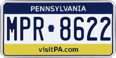 PA license plate MPR8622